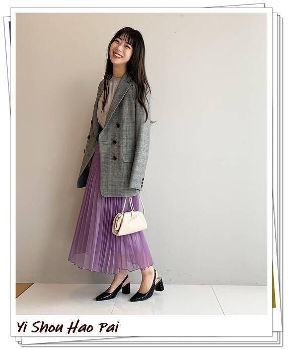 格纹西装的秋季搭配15例!时髦的女人都在这么穿_裙子