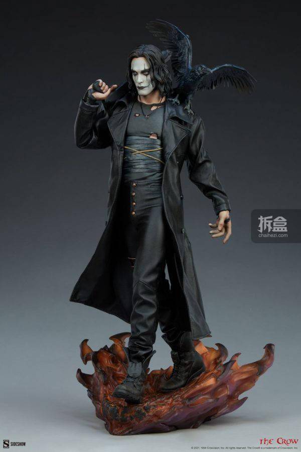 乌鸦|SIDESHOW 惊悚电影 乌鸦 THE CROW 300801 雕像