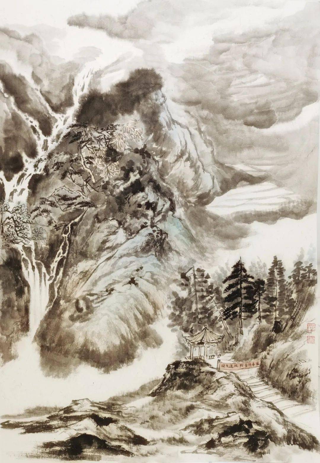 郑杰才《坚守》邹茂勇《村口检查站》郑坤华《万众一心》郑红云《初春