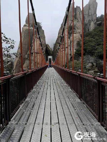时隔四年再纳客！崂山巨峰“海拔”800米悬索桥国庆节重新开放