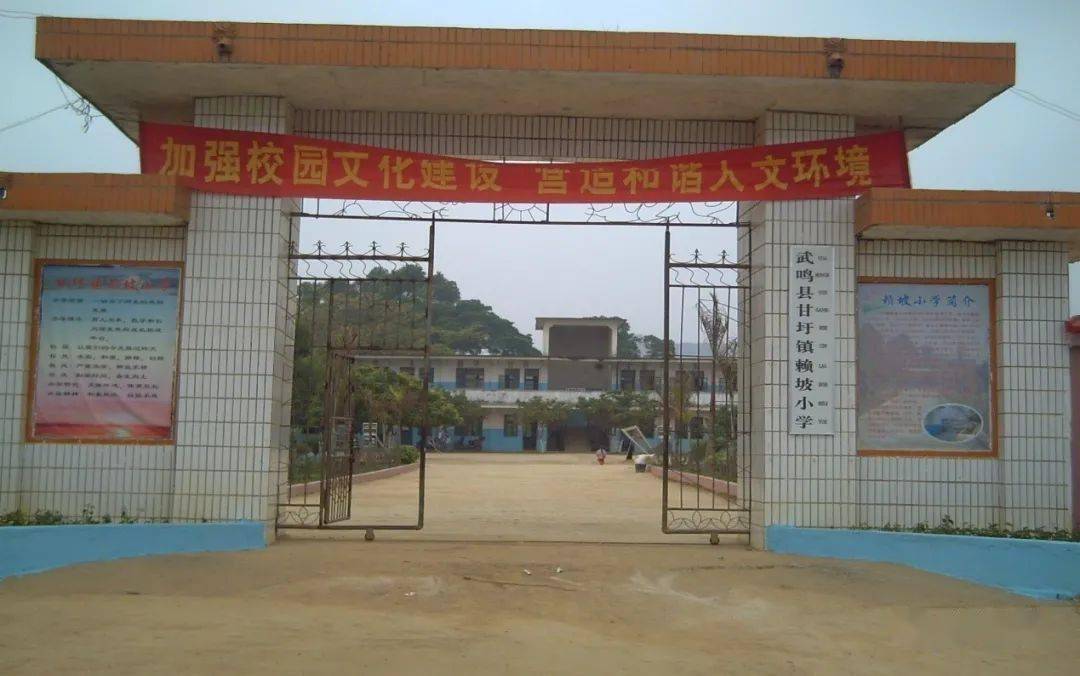 80,90年代的武鸣县甘圩镇赖坡小学,记忆中生锈泛黄的铁大门,靠教育费