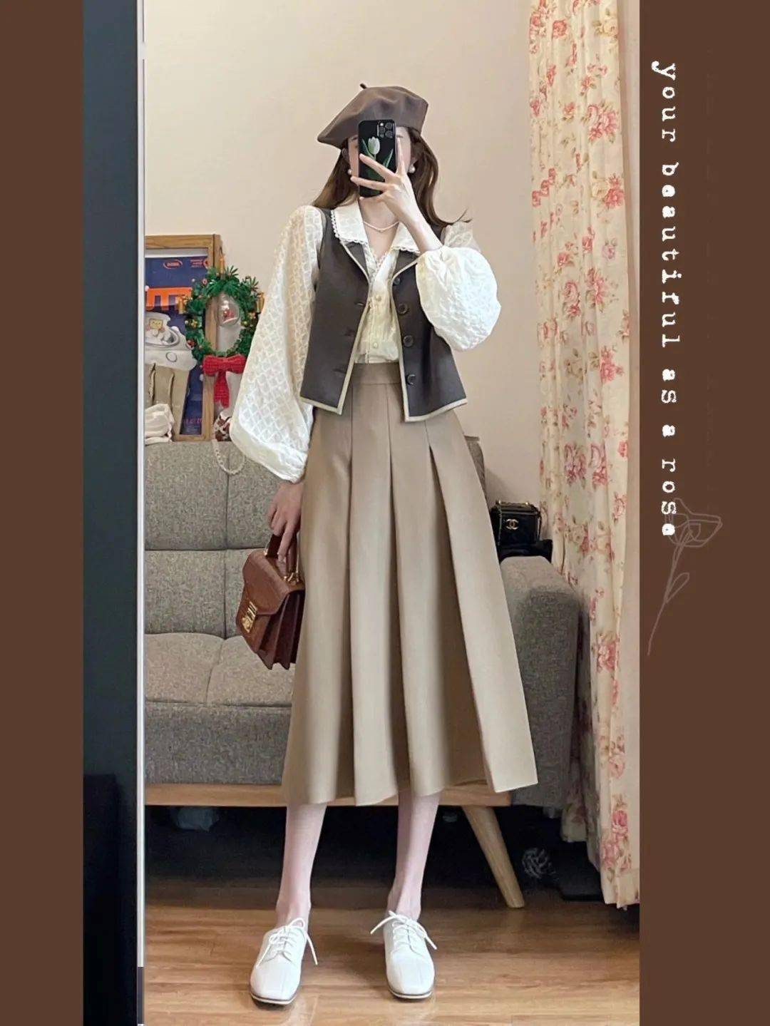 图片 “马甲+仙女裙”才是初秋王炸组合！这样穿太美了！