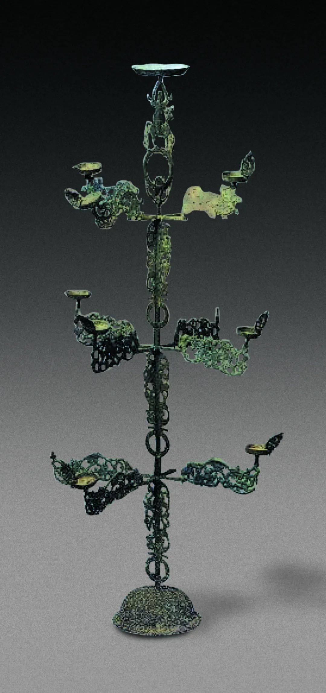 甘肃馆藏精品丨连枝树式铜灯