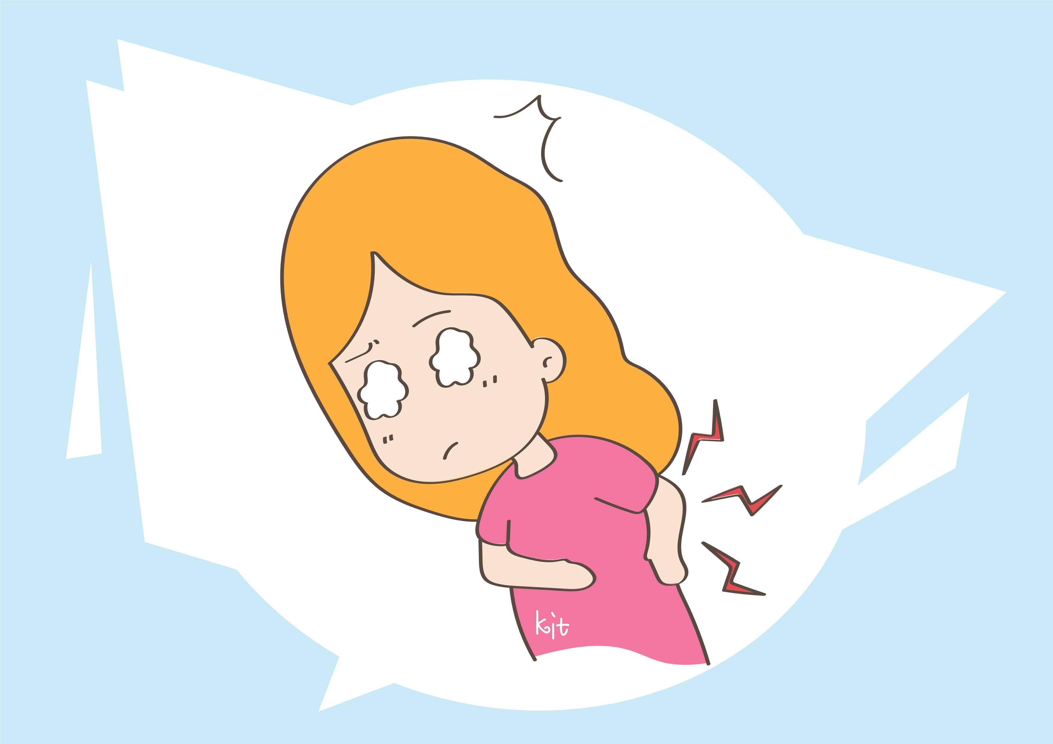 孕妇卡通痛苦图片