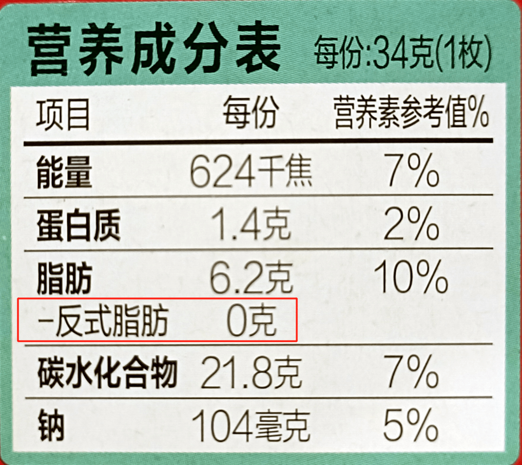 國家衛生部頒佈的《食品安全國家標準預包裝食品營養標籤通則》中