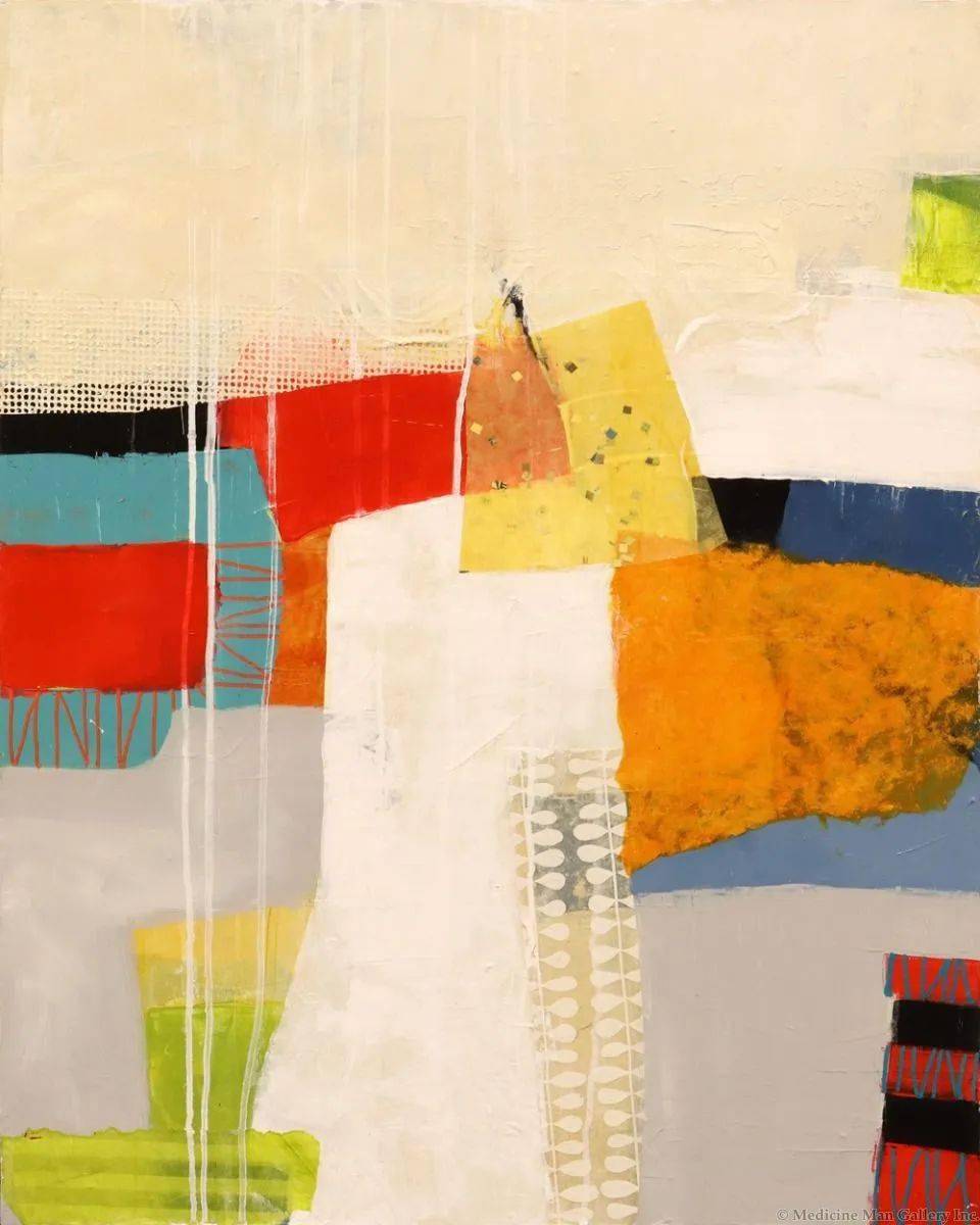 抽象画轻盈飘逸,不失厚重感,看后治愈了