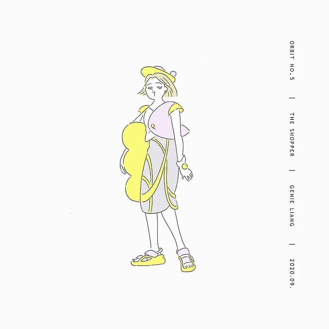 Genie 插画 | 未来主义也能唯美？空灵少女的梦幻世界