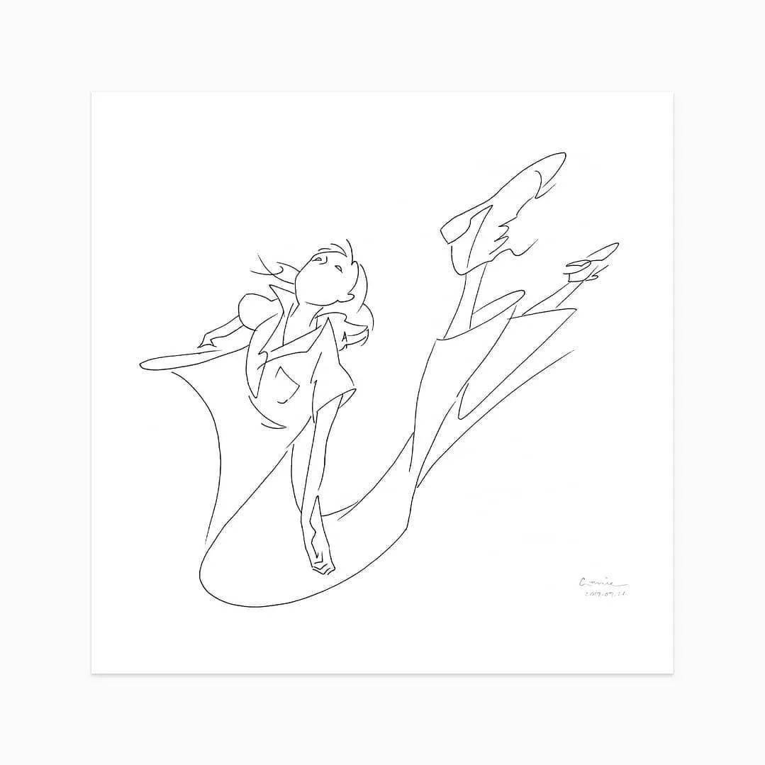 Genie 插画 | 未来主义也能唯美？空灵少女的梦幻世界