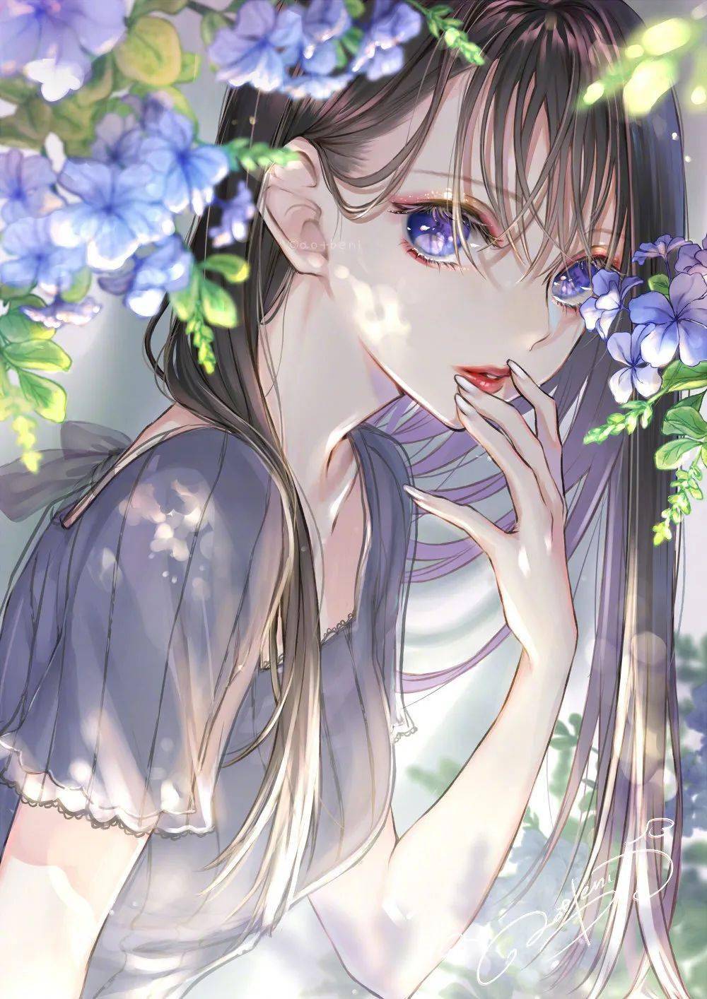 漂亮精致的女孩人物插画