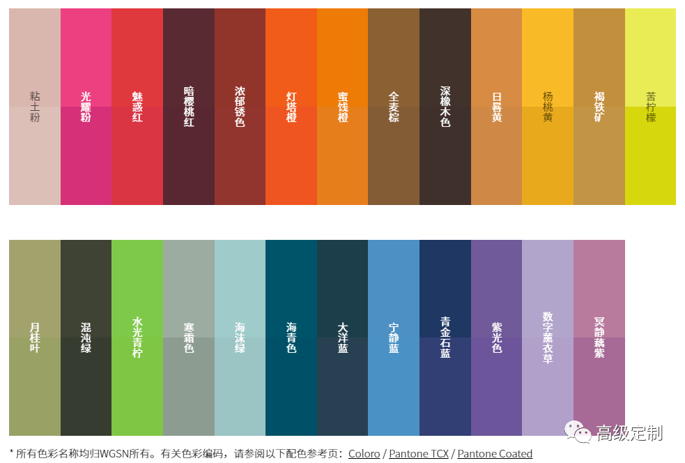 23 24秋冬全球色彩预测 色调