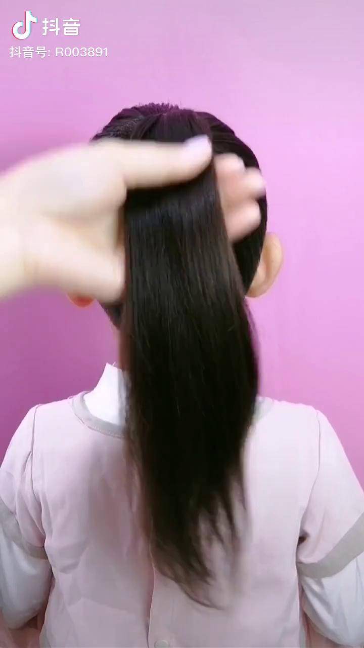 最简单汉服发型30秒可看会儿童发型编发教程儿童汉服发型教程