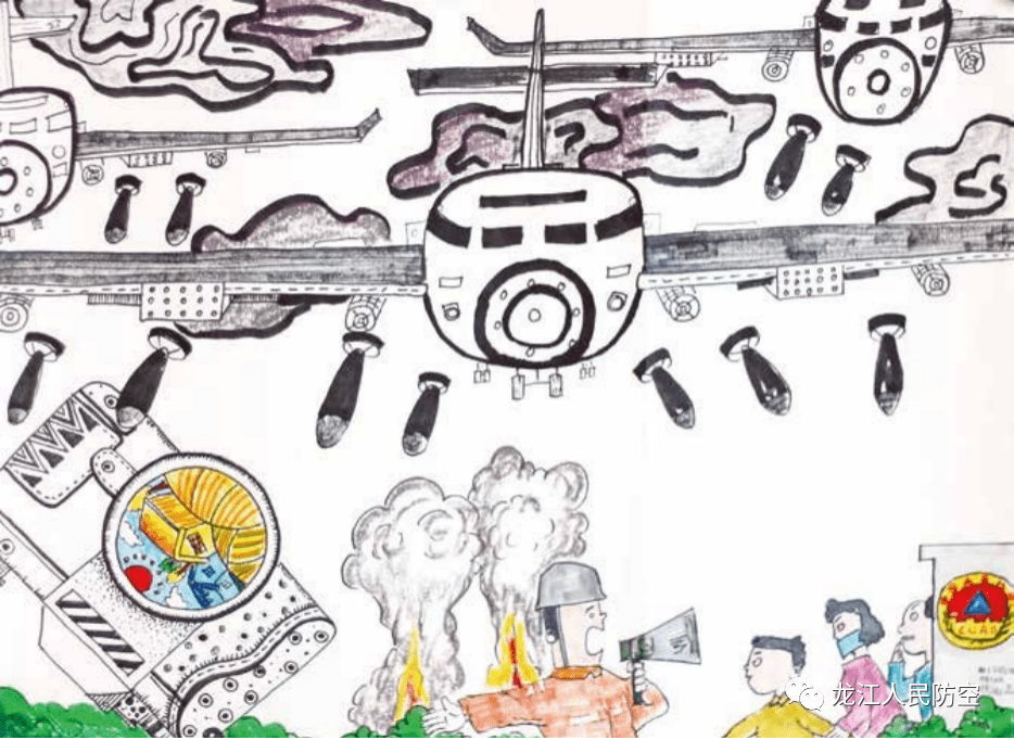 线上巡展首届黑龙江省人防杯少儿美术作品展小学二组二等奖作品