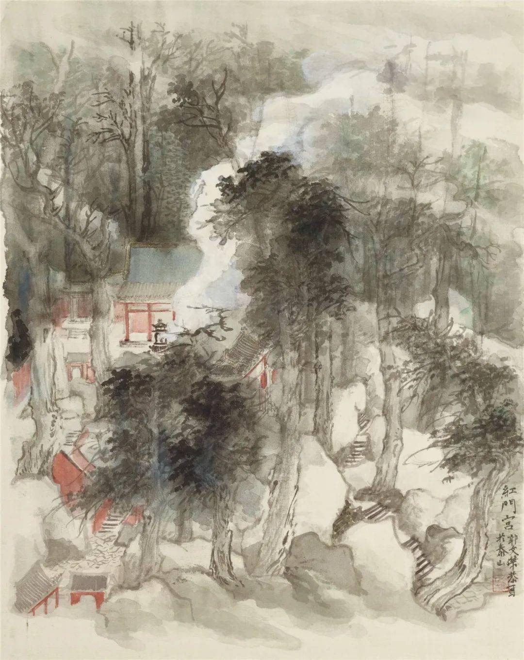 问心朝山郭文杰山水画作品展亮相中国美术报艺术中心