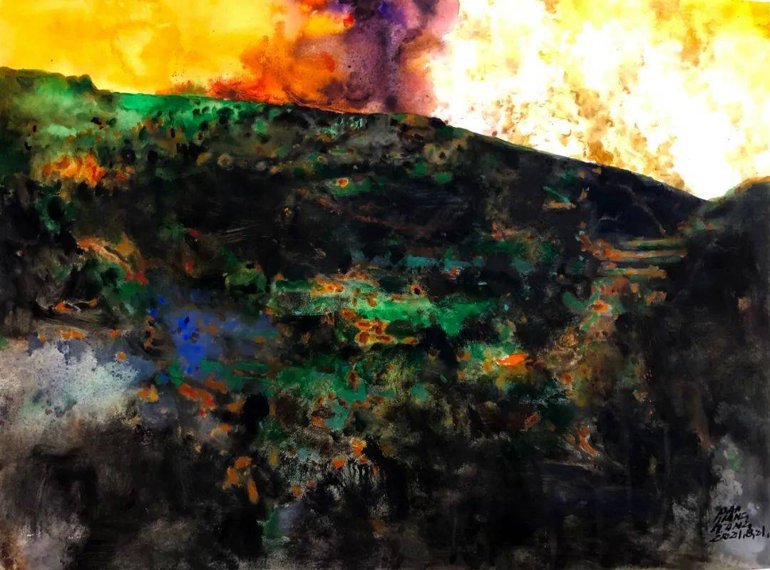 画出色2021右玉风景浙师大美术学院潘江龙教授水彩作品