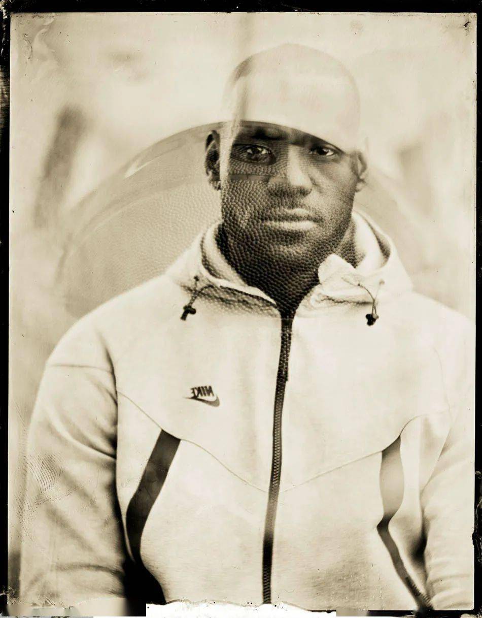 老照片詹欧合体nba复古写真