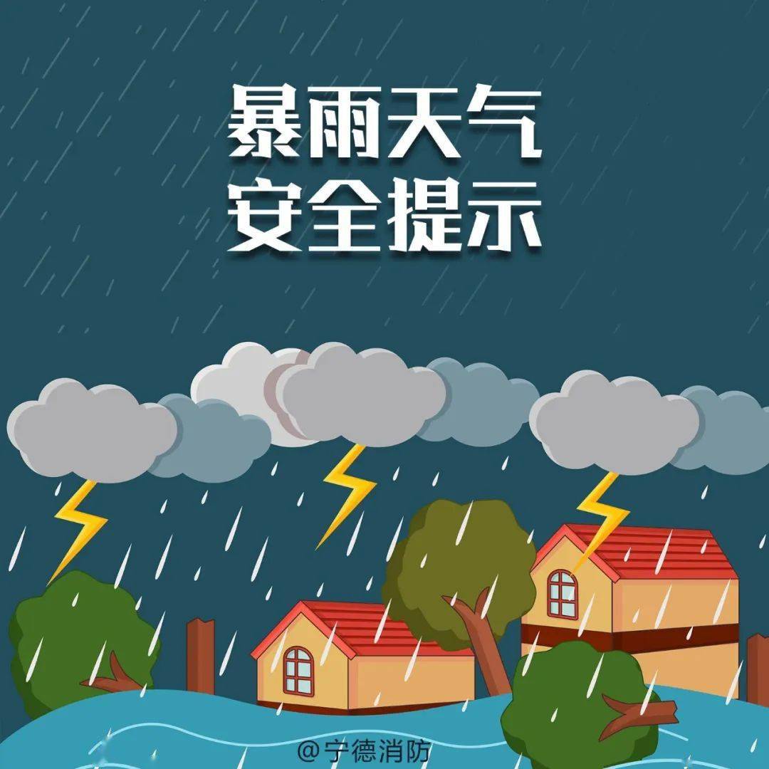 宁宁提醒如遇暴雨天气居民不要轻易涉水独自出行遇到危