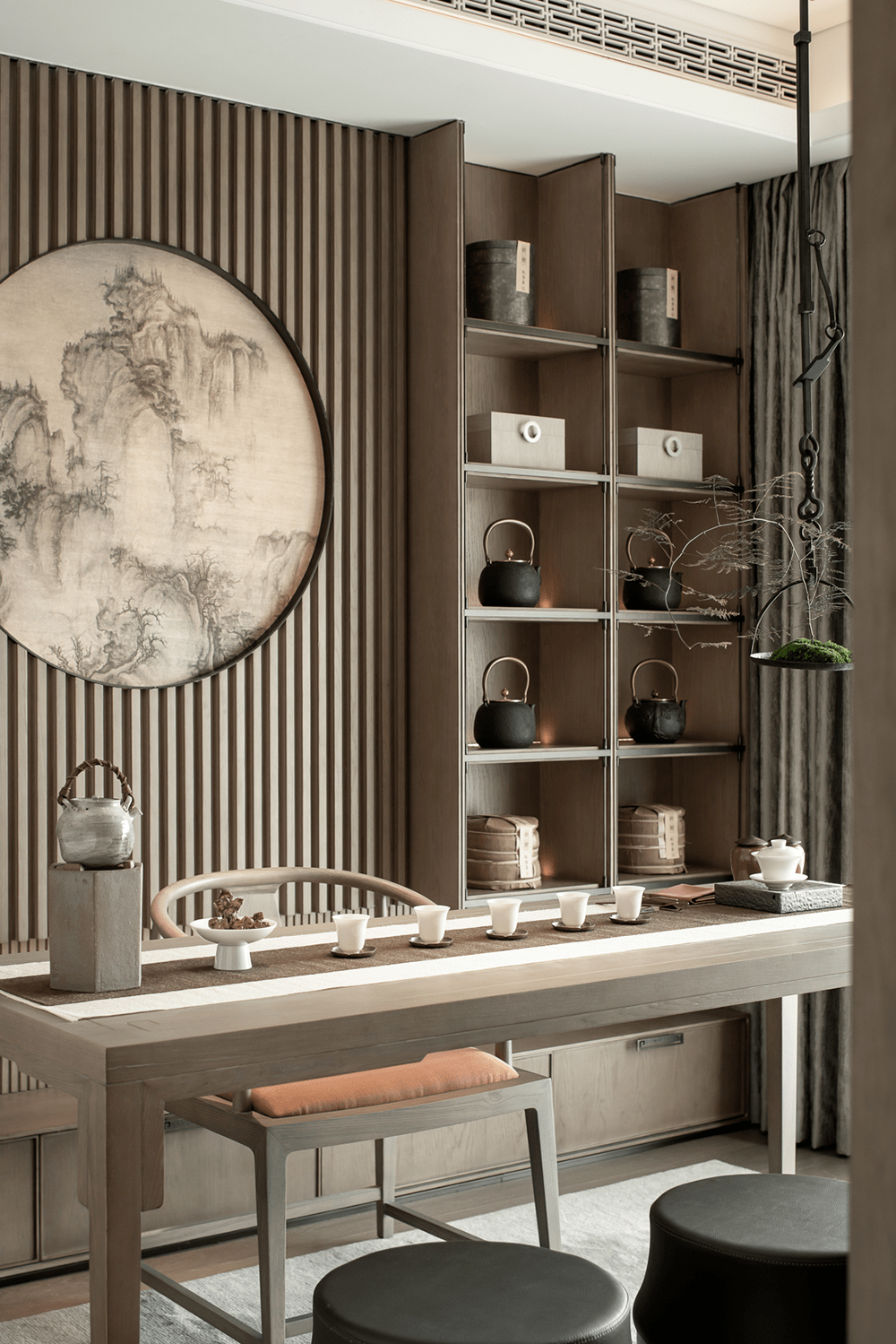 壹新设计新作105㎡禅意中式样板间设计勾勒恬淡心境