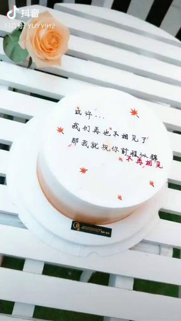 给粉丝设计的一款分手蛋糕她抛弃一切为了爱去到了他的城市工作最后他