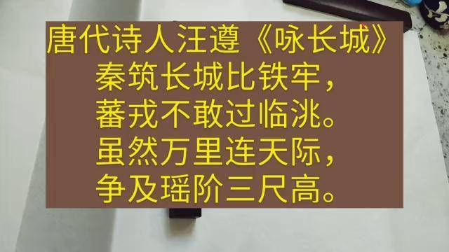 草书书法欣赏汪遵咏长城虽然万里连天际争及尧阶三尺高