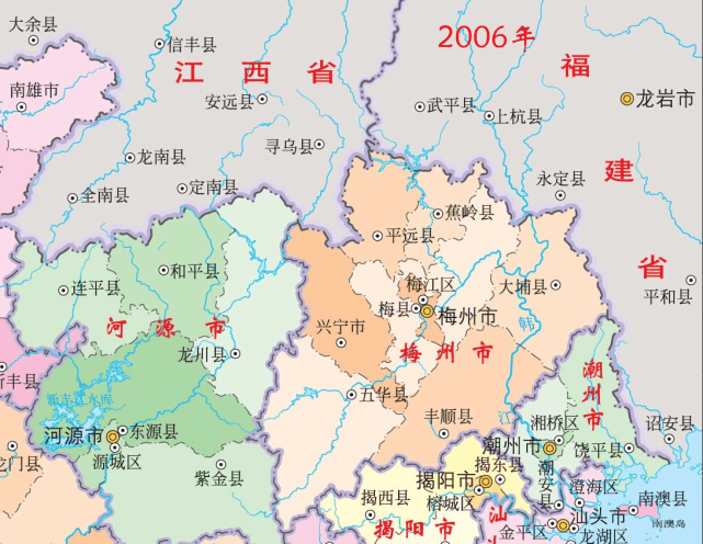 广东梅州位置图图片