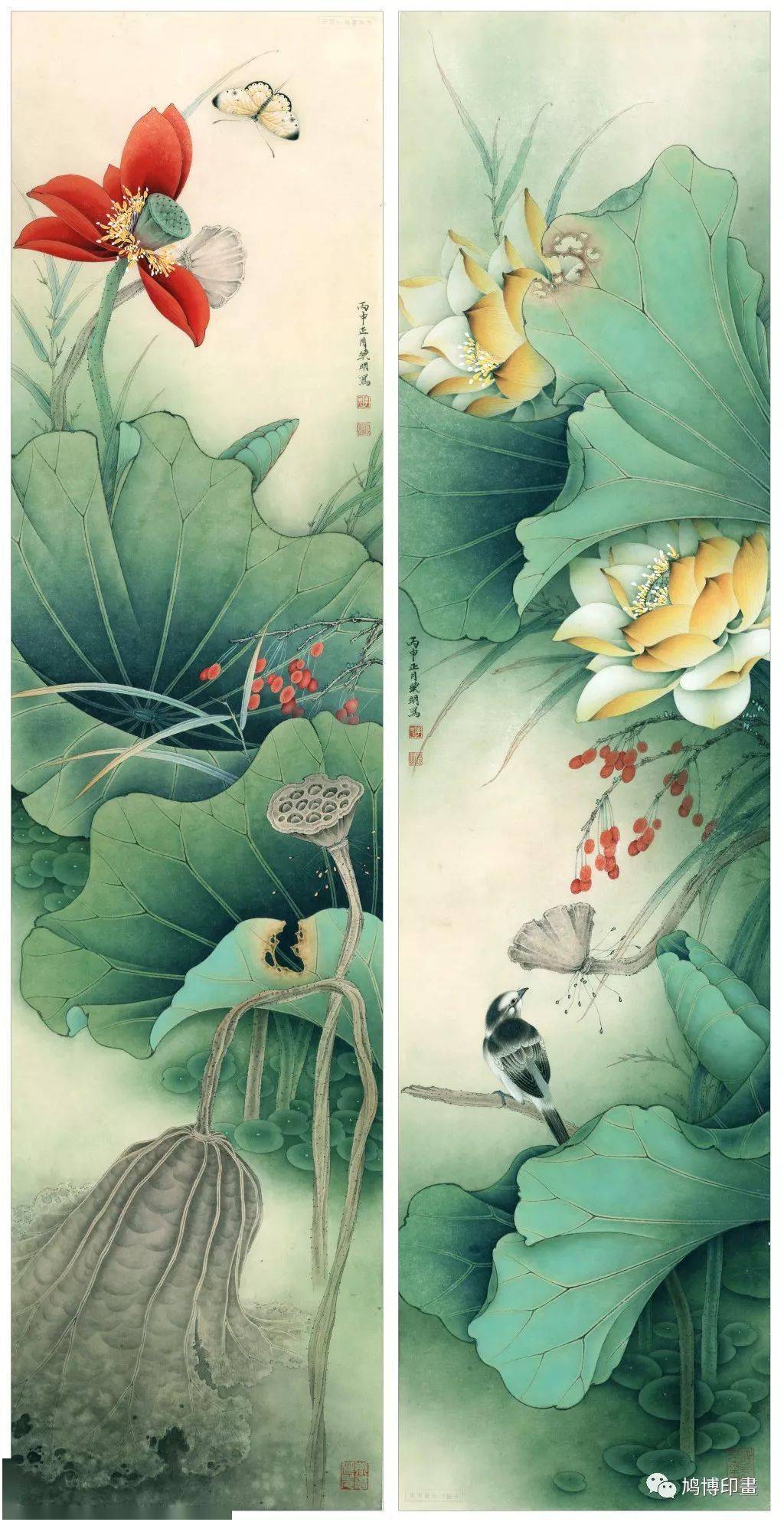 著名工笔花鸟画家--李晓明百幅作品精选!