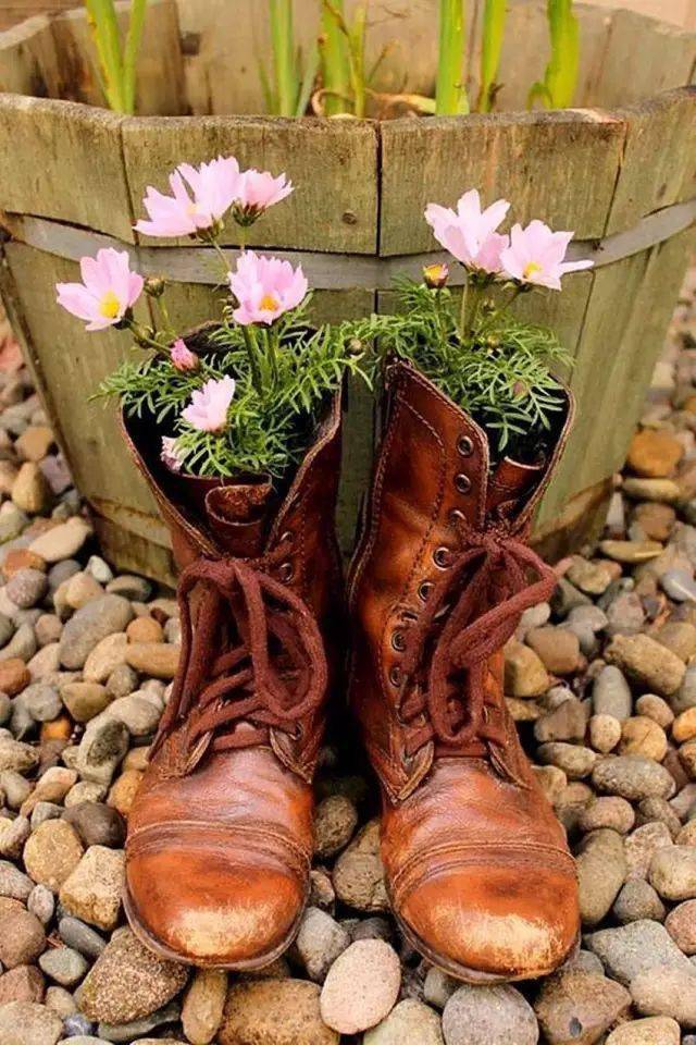 穿完的旧鞋子来种花分分钟美爆你的家