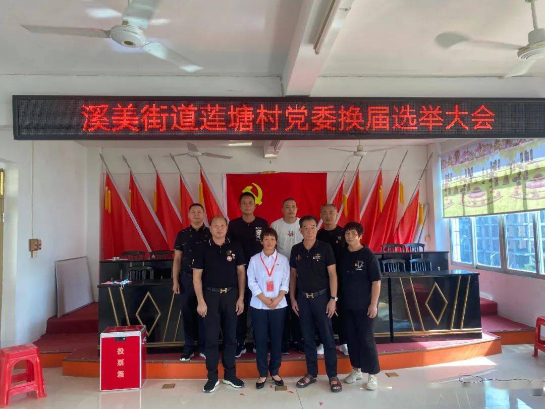 溪美街道圆满完成15个村(社区)党组织换届选举工作