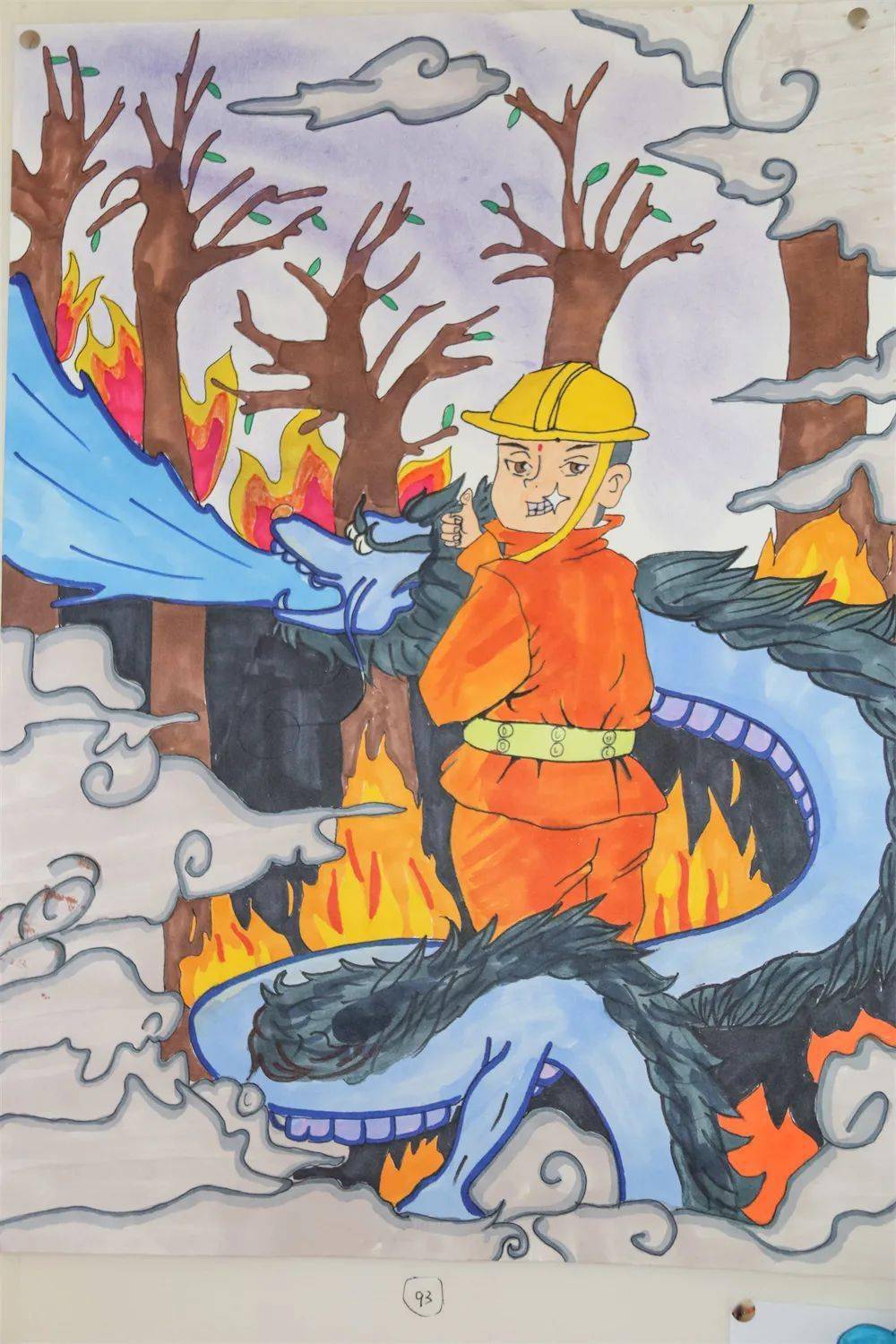 德令哈市及大柴旦行委中小学及幼儿园消防绘画作品评比展初赛圆满完成