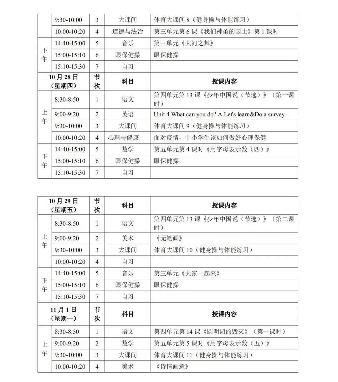 疫情|宁夏“空中课堂”第一阶段课程表发布！