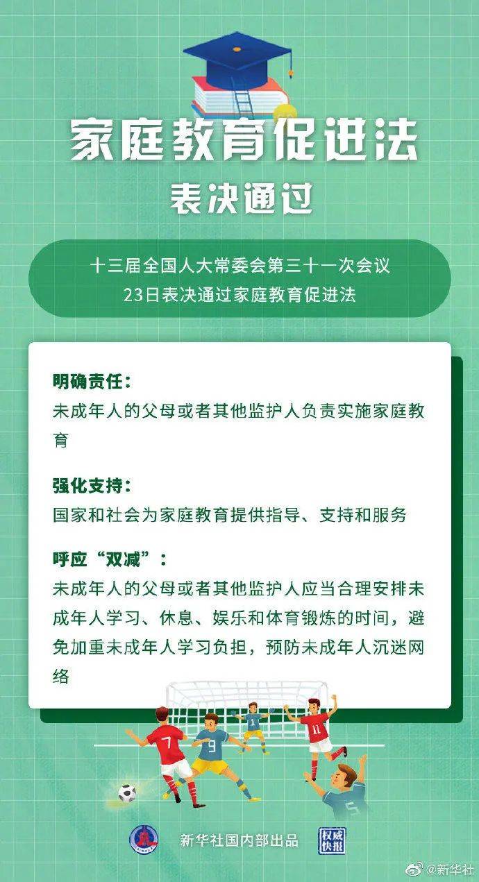 父母|家庭教育促进法表决通过，这些规定呼应“双减”新要求