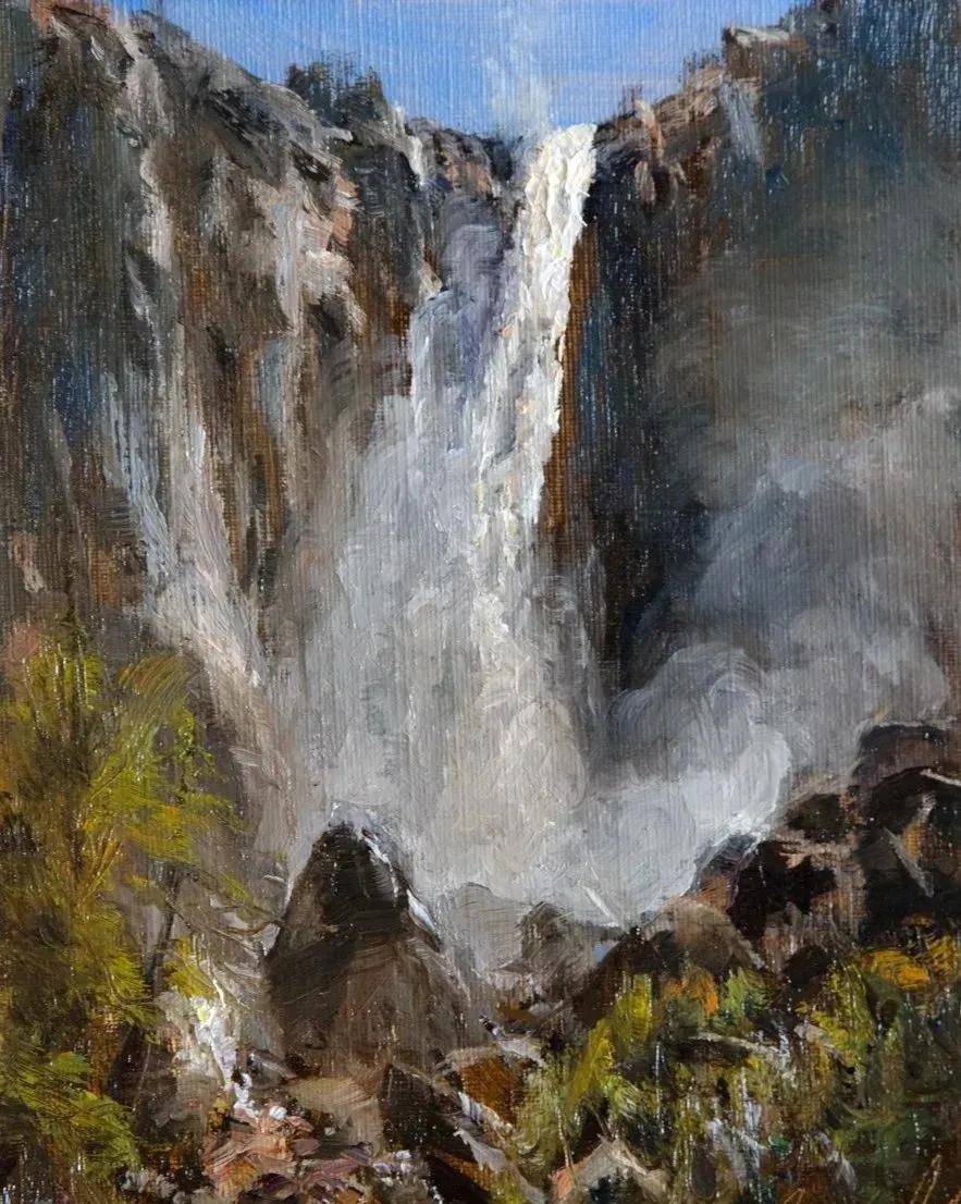 不可多见的山水风景油画,太壮观了