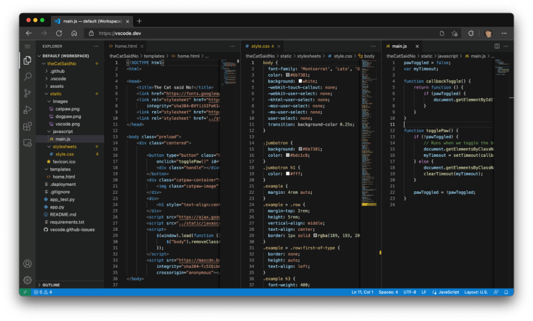 微软发布轻量级 vs code 工具,可完全在浏览器中运行
