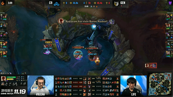 众人|LOL-S11：Clid盲僧七进七出潇洒开团，GEN 3-0横扫C9晋级四强