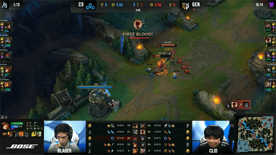 众人|LOL-S11：Clid盲僧七进七出潇洒开团，GEN 3-0横扫C9晋级四强
