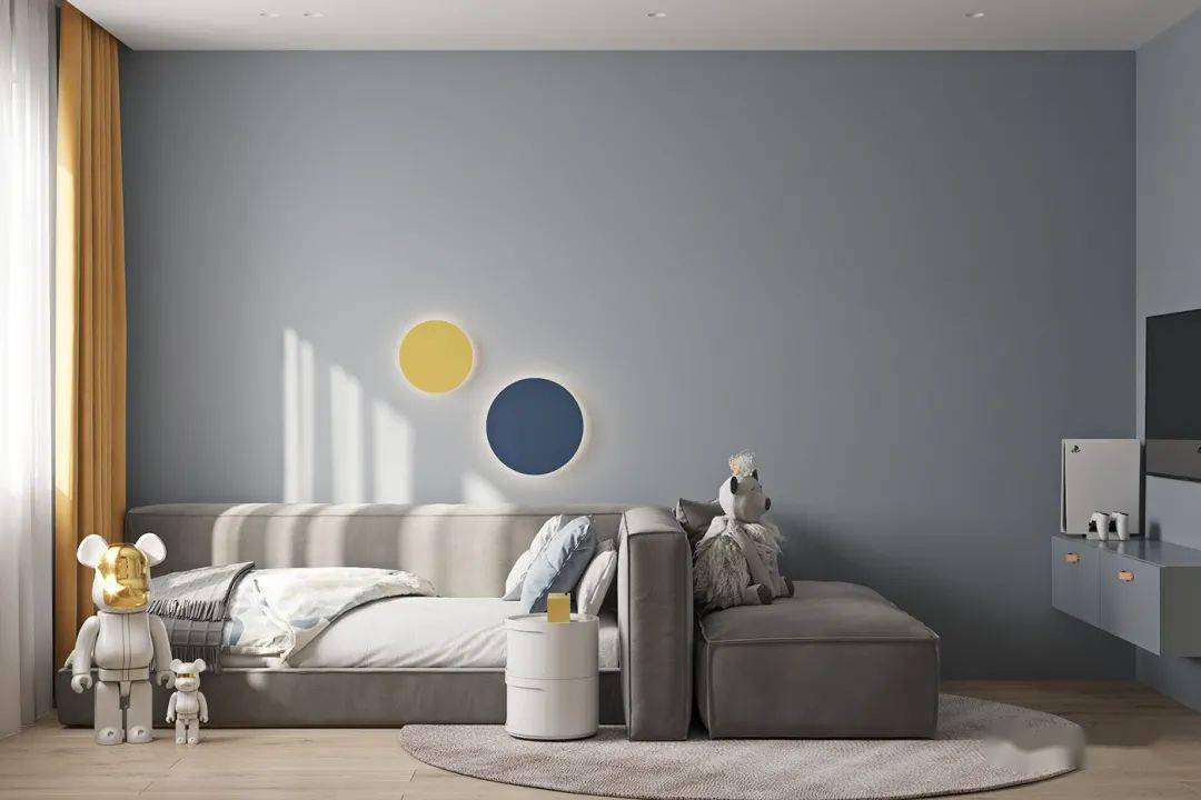 莫兰迪色儿童房设计,太美了!