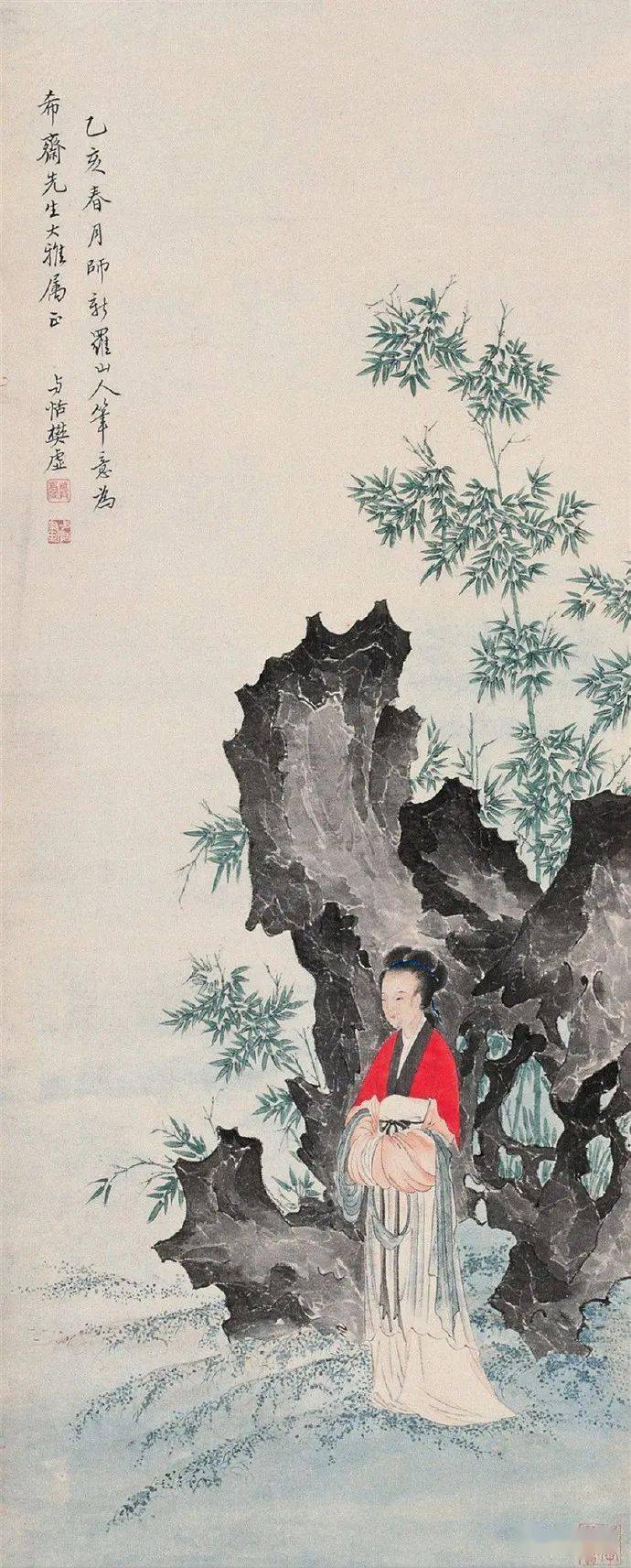 名品视界晚清画家樊虚的工笔仕女人物画欣赏