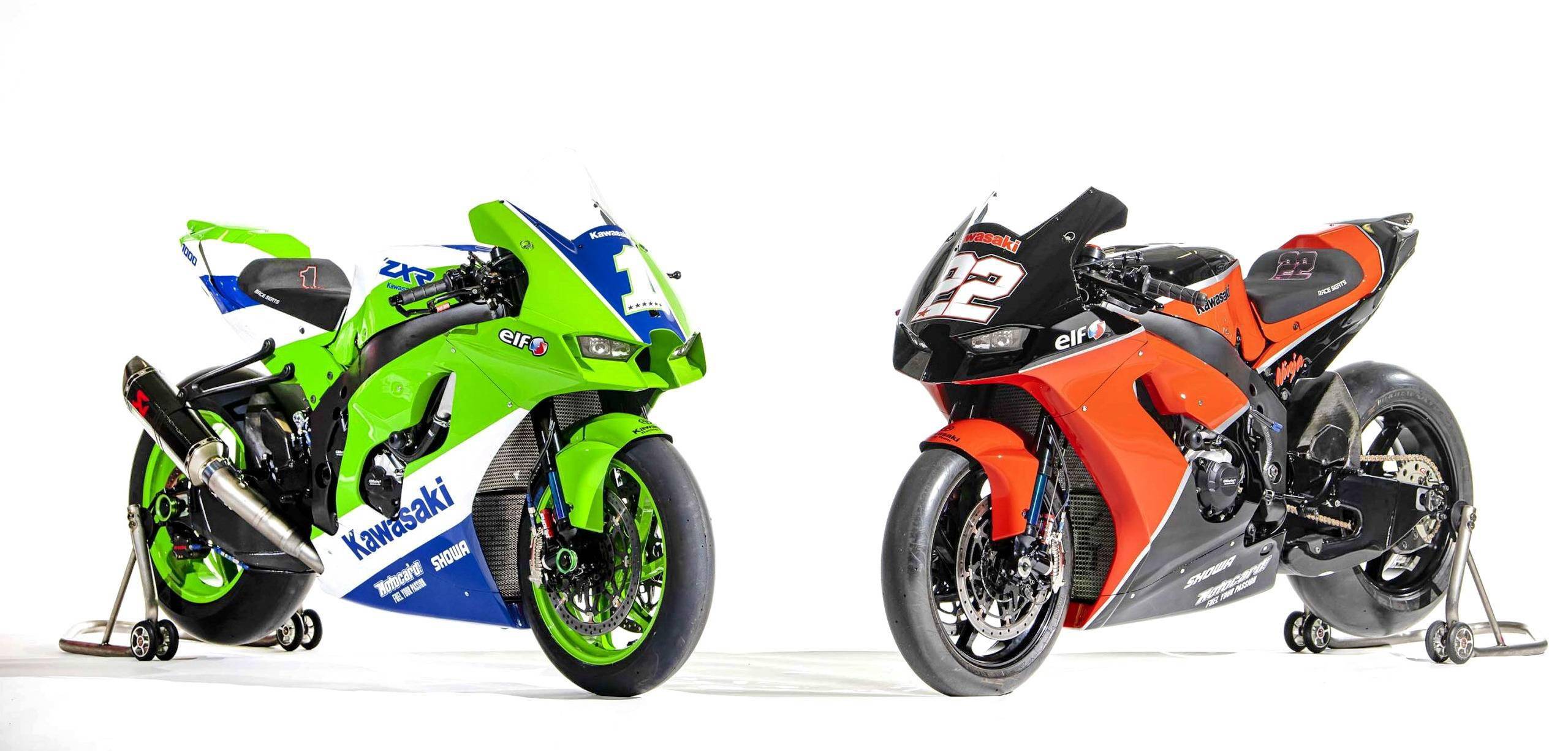 kawasaki创立125周年纪念图案的wsbk赛车