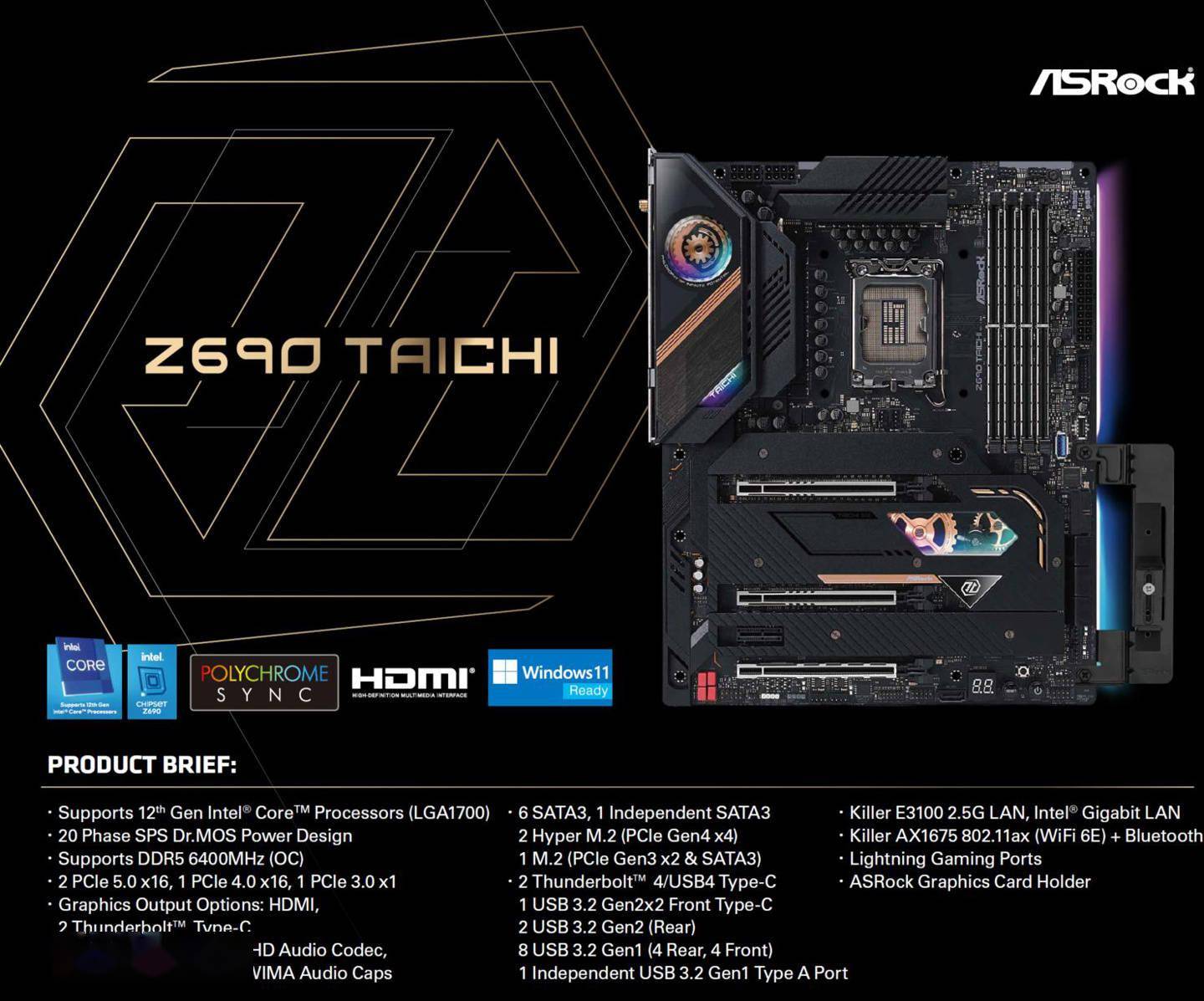 华擎发布多款 Z690 主板：ITX 至 ATX 规格，最高 20 相供电