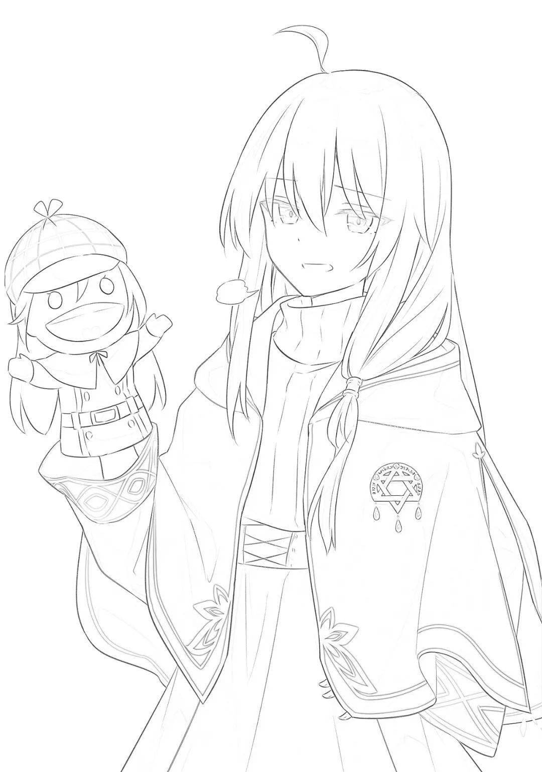 绘画技能分享线稿分享第68期魔女之旅