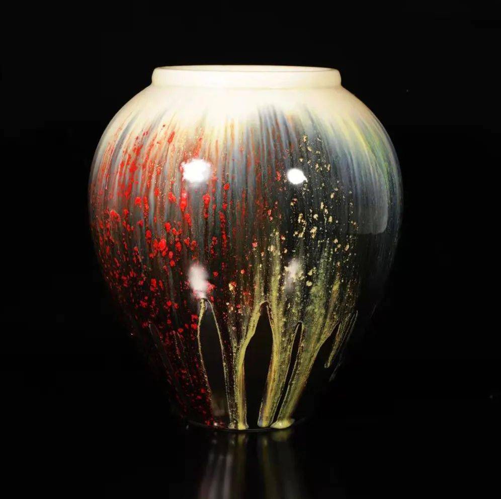 朱一圭陶瓷艺术绽开瓷花釉