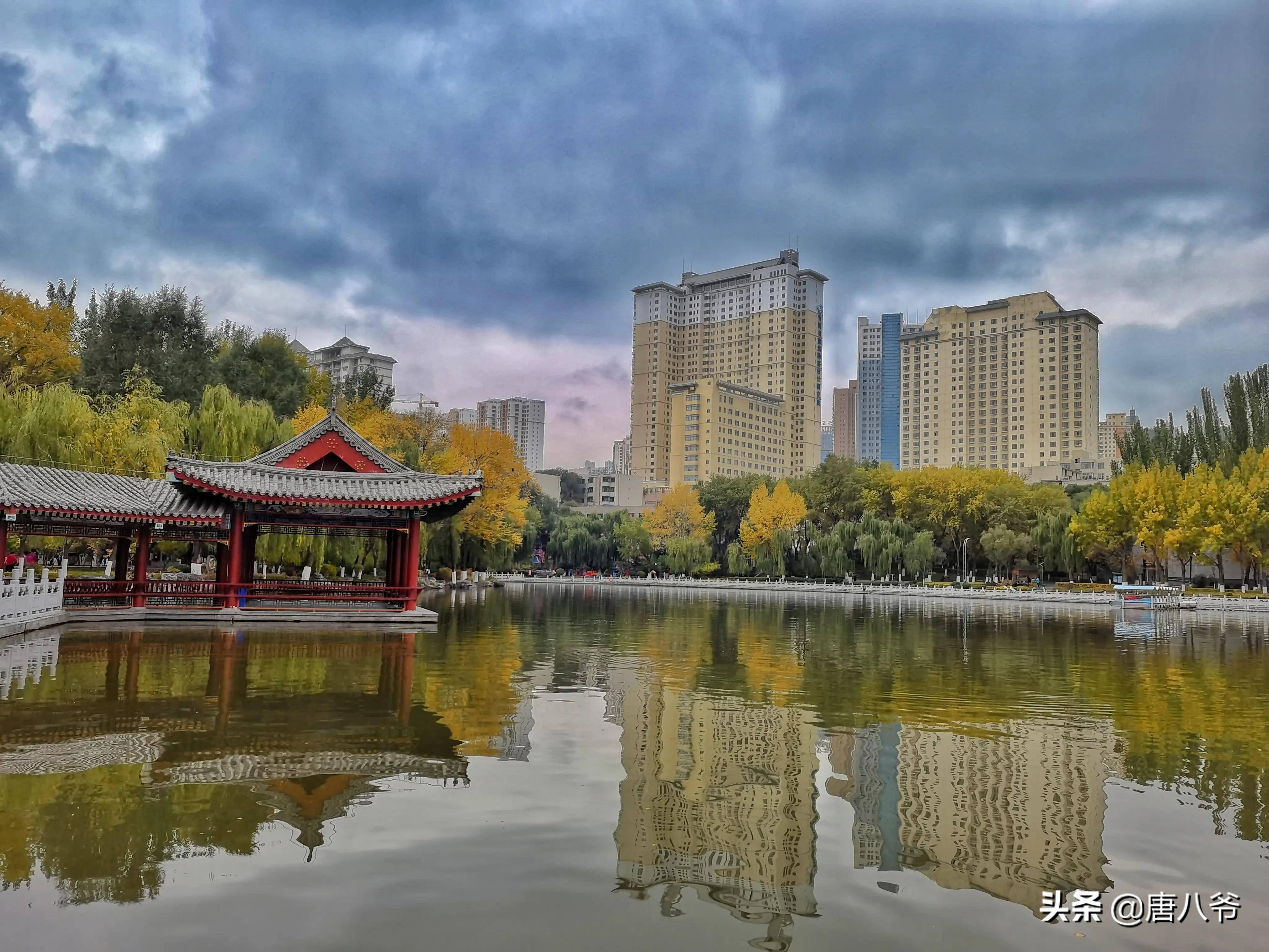 秋日的西寧人民公園在淡泊平靜的秋色中蘊藏著嫵媚成熟的美