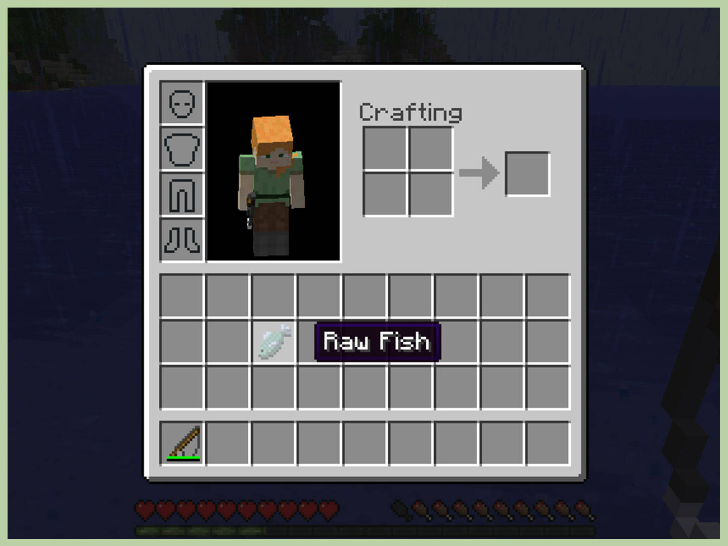 如何在Minecraft(挖矿争霸)中捕鱼_鱼竿