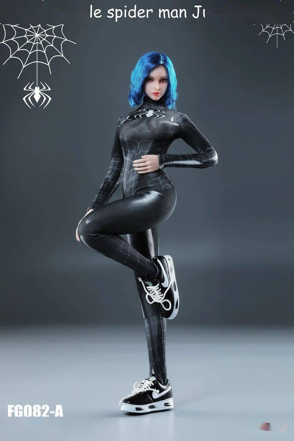 人偶firegirltoys新品16蜘蛛女弹力紧身连体衣适合tbl包胶素体