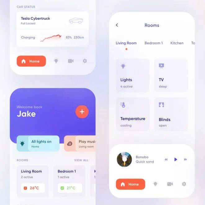设计灵感:12 组远程遥控 APP 界面设计_Smart