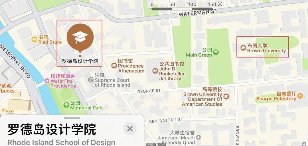此外,risd校园位置和藤校布朗大学为邻,两所学校共享学术,就业和社团