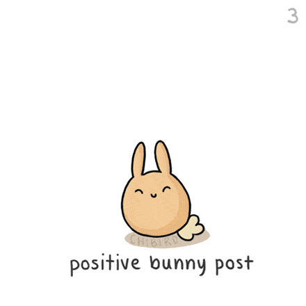positive bunny post: wake up with a smile!