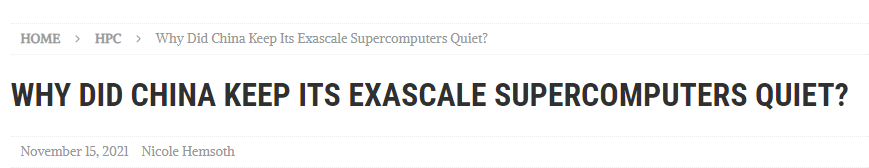日本超算连续4次登顶全球，中国最高为何只排第4？