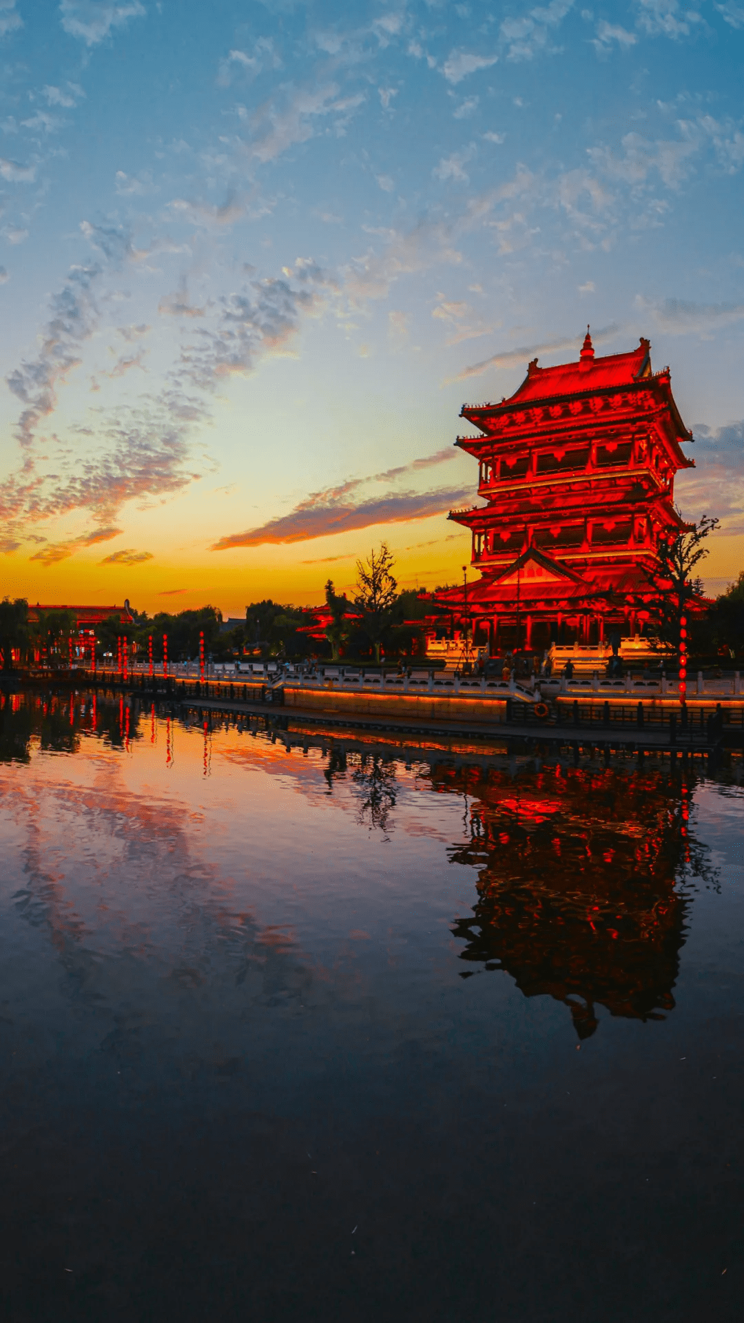 邂逅静谧时光专属于台儿庄古城的蓝调夜景大片