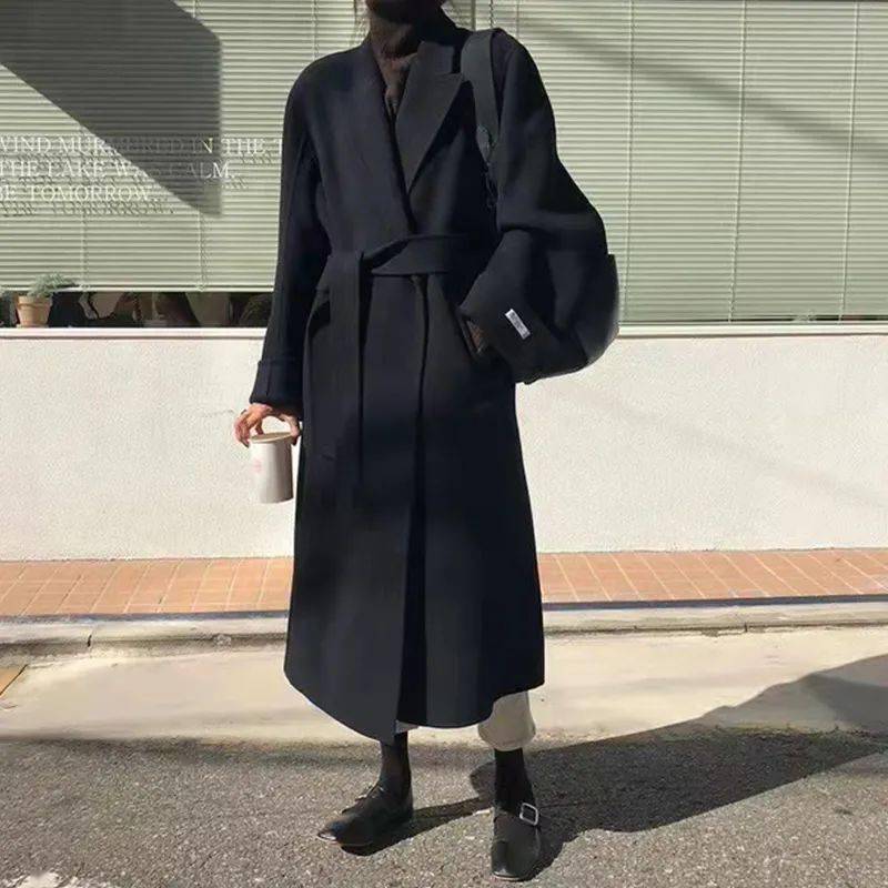 高领衫 长大衣+直筒裤=气质翻倍，这一套谁不说绝！