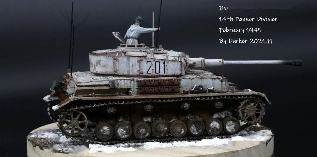 冰天雪地中一台四号j型坦克在帝国边境迷路